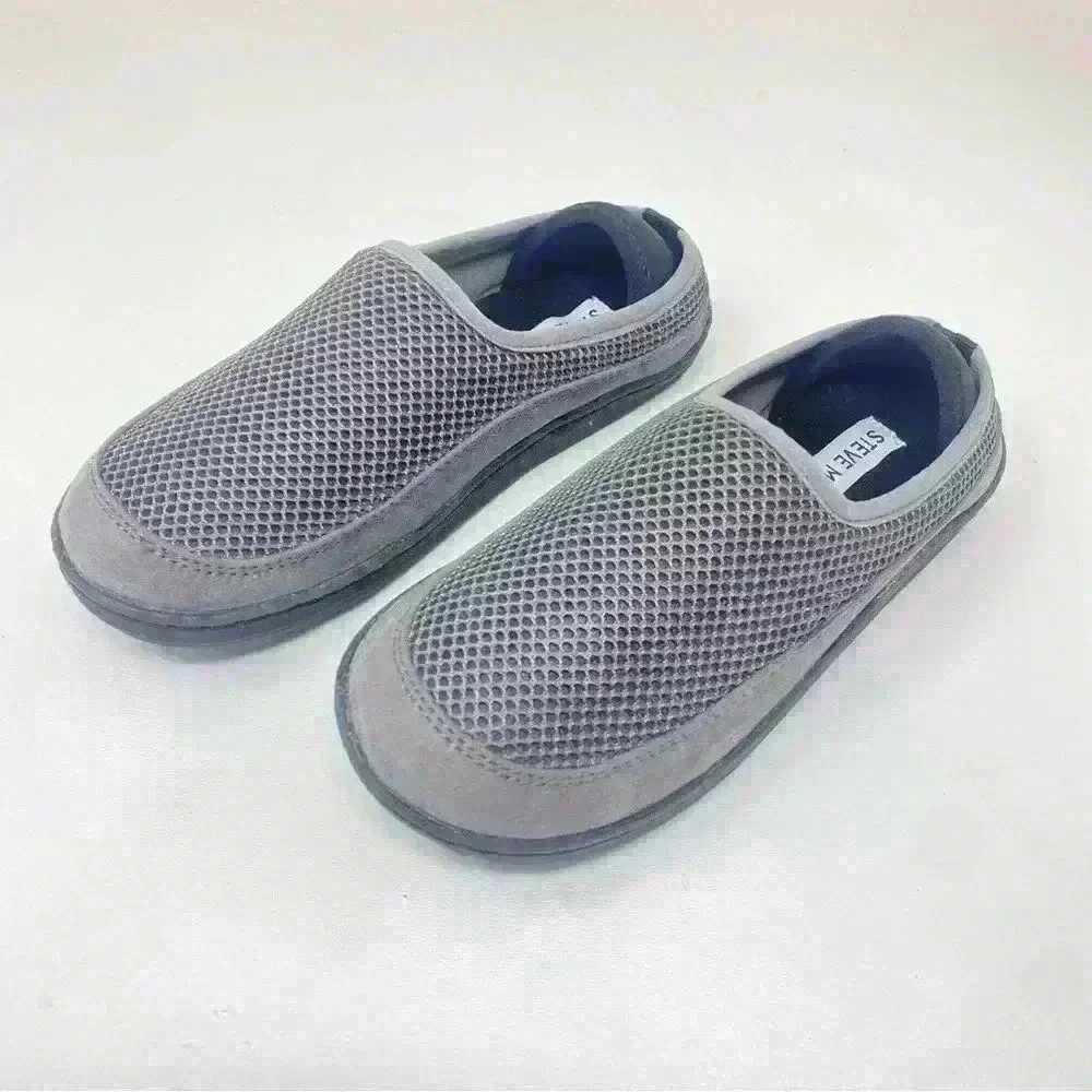 Steve Madden Bdarrenn Flyknit Slippers Grey Slip-On Kids Shoes NIB